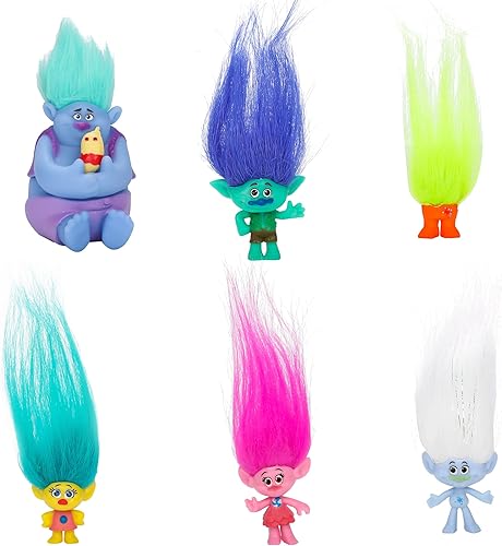 Cartoon Figures Doll with Hair Set - 6PCS Figurines Toys for Theme Party Supplies - Kids Action Figures for Goodie Bag Stuffers Birthday Party Gift disponible en Yaxa Venezuela