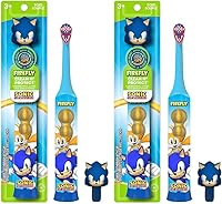 Vista 8 de FIREFLY Clean N' Protect, cepillo de dientes Sonic The Hedgehog con cubierta higiénica 3D, cerdas suaves de primera calidad, mango de agarre