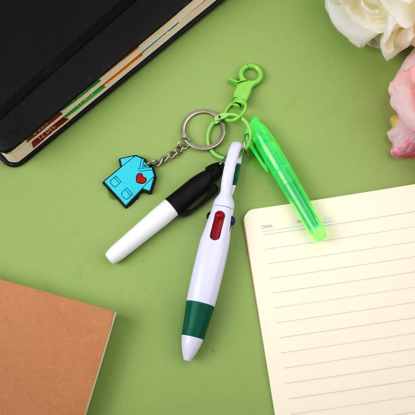 NQEUEPN 6 Sets Pack Nurse Pen Kit, Including Highlighters, Permanent Markers, Retractable Ball Pens - Image 3