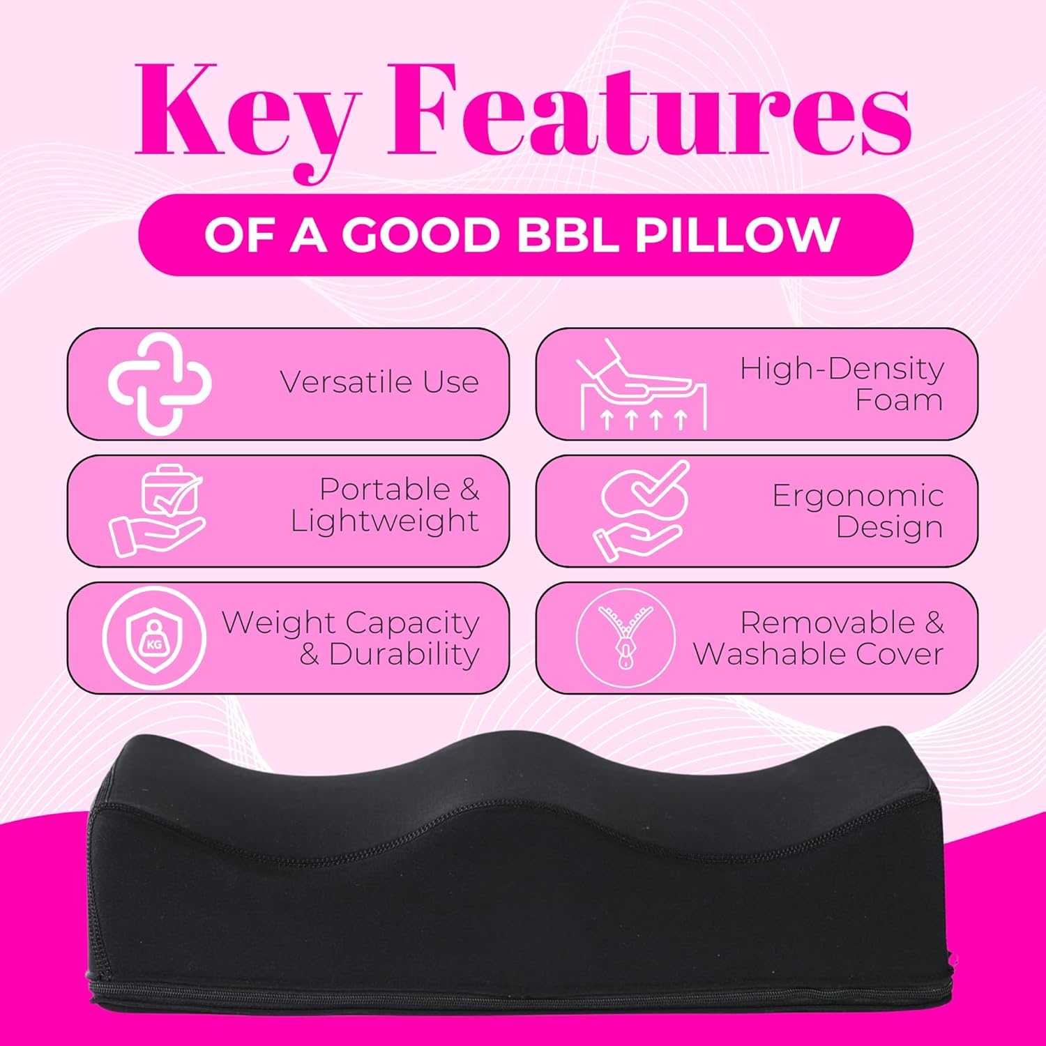 BBL Pillow After Surgery Lifting Cushions, Butt Cushion for Long Sitting with Lipo Foam Board, Soft Butt Pillow and Lipo Foams Post Surgery, Ab Board Post Surgery Liposuction