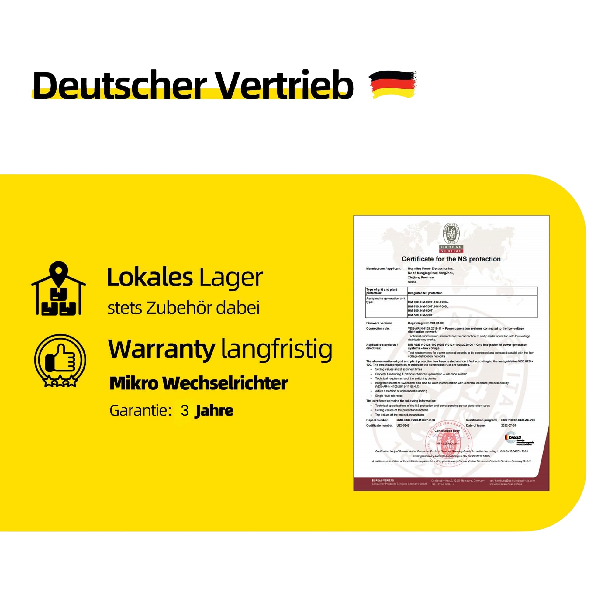 ALLDREI® Wechselrichter EZ1-M, 600W/800W updatefähig, inkl. integrierter WLAN & Bluetooth Überwachung, Mikro Wechselrichter für Balkonkraftwerk, ohne AC Kabel, 0% MwSt.