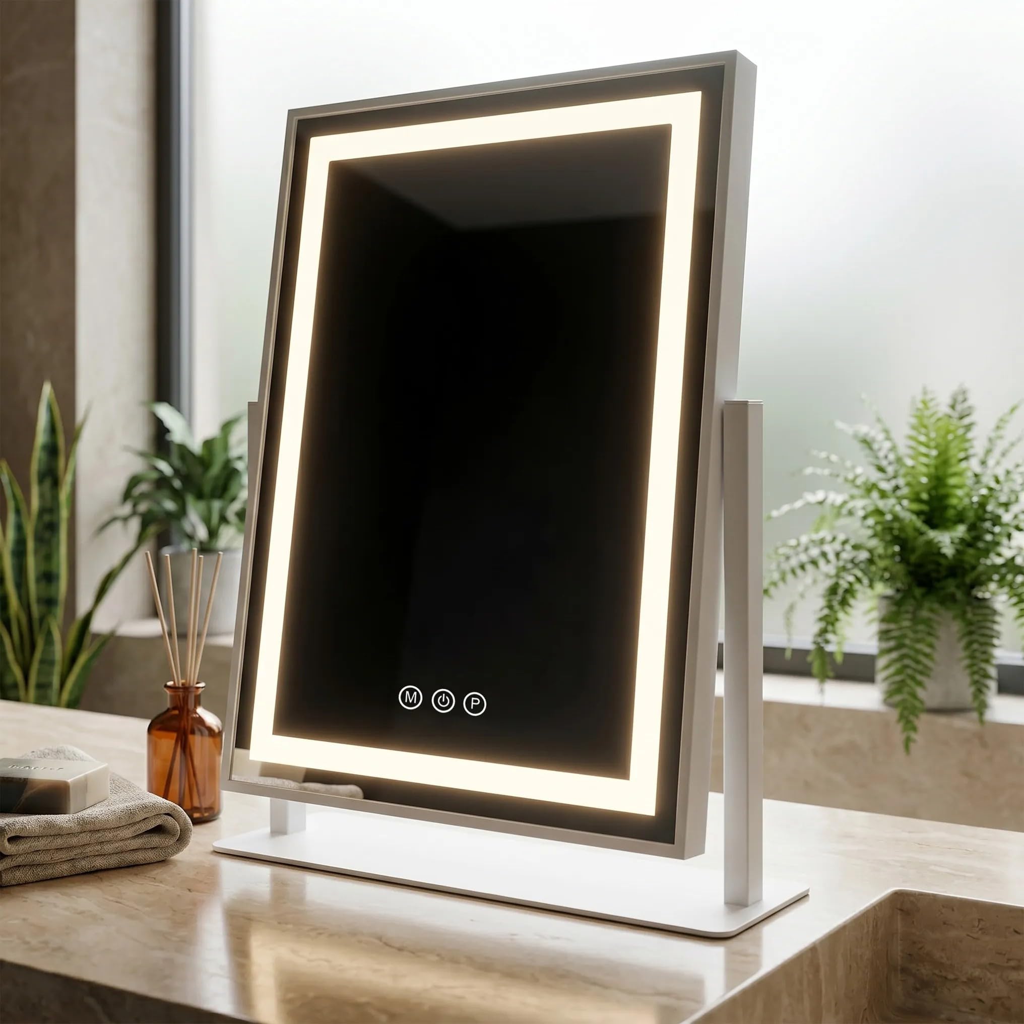 Rea - Lustro Led Lumi White 30x40cm Prostokątne - 8,5 x 36,5 x 47,5 cm