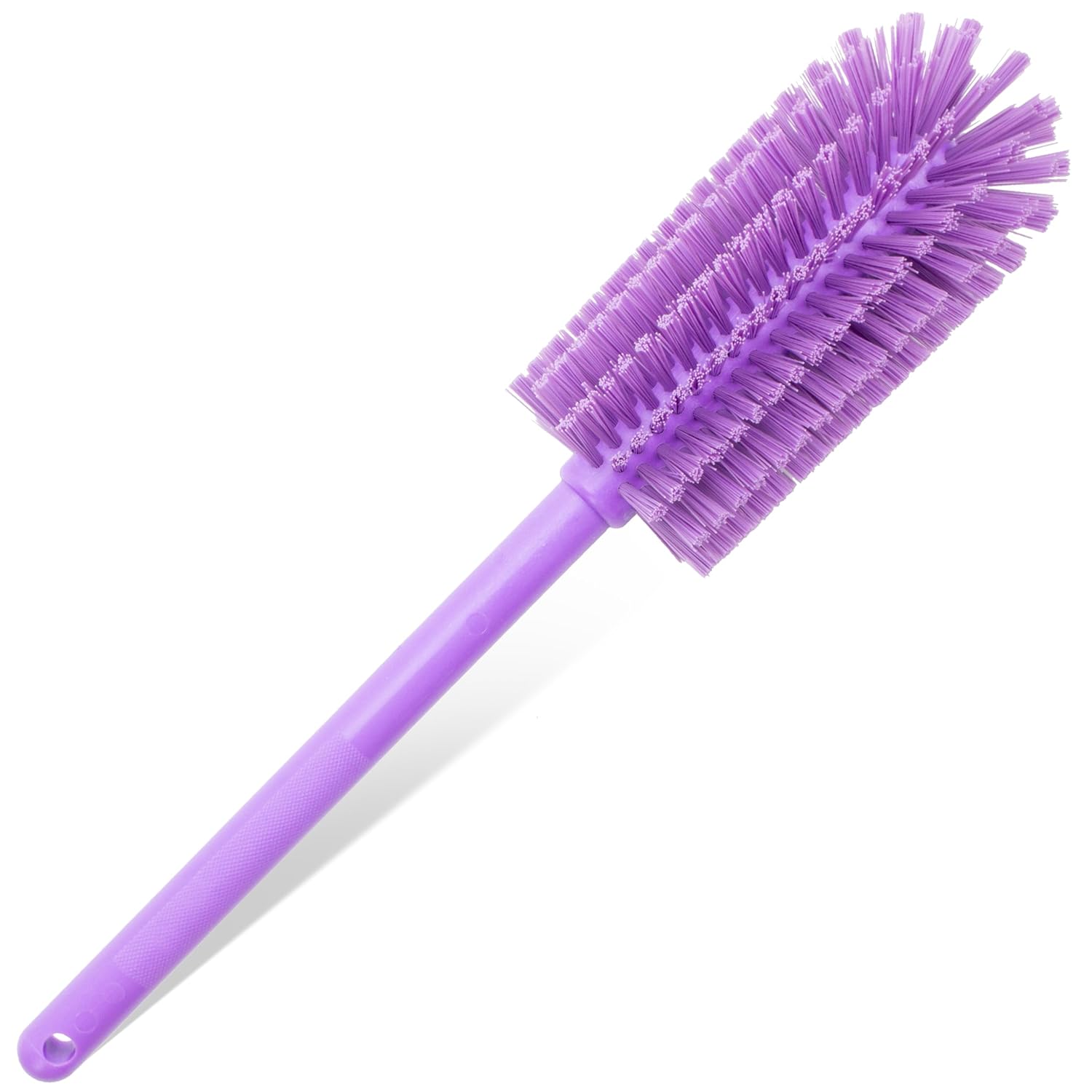 SPARTA Large Water Bottle Brush Ideal for Wide-Mouth Jars, Bottles and Tumblers, Dishwashing Tool with Handle for Home and Commercial Kitchens, Plastic, 16 Inches, Purple (Pack of 4)