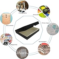 Vista 97 de Lineco Folio Storage Box, Clamshell Design with Metal Edge. 18.5x24.5x1.75 Inches, Archival Boxboard, Preserve Photos, Cards, Magazines, Documents