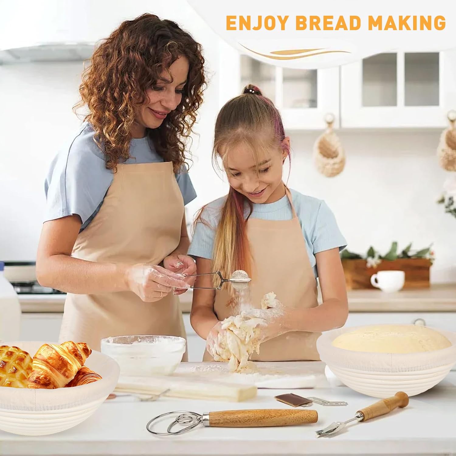 20Pack Banneton Bread Proofing Basket,Round Banneton Basket With Liner Round Proofing Basket Bulk Sourdough Proofing Basket Making Bread For Professional & Home Sourdough Bread Baking