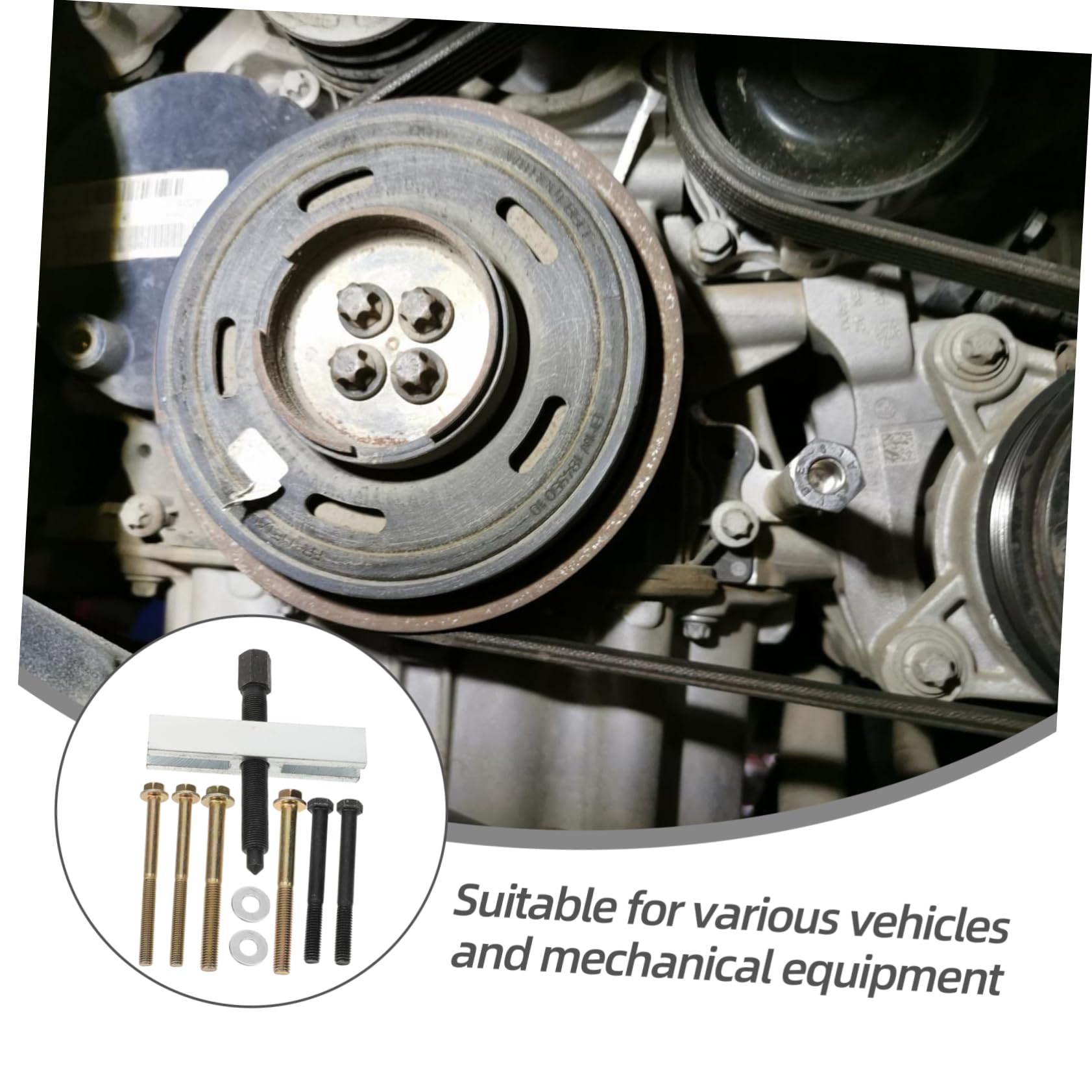 MAGICLULU Strumento Rimozione Pulegge per Riparazione Auto in Acciaio Estrattore Puleggia Albero Motore Efficienza Migliorata per Meccanici e Appassionati DIY Durante Lavori su Veicoli