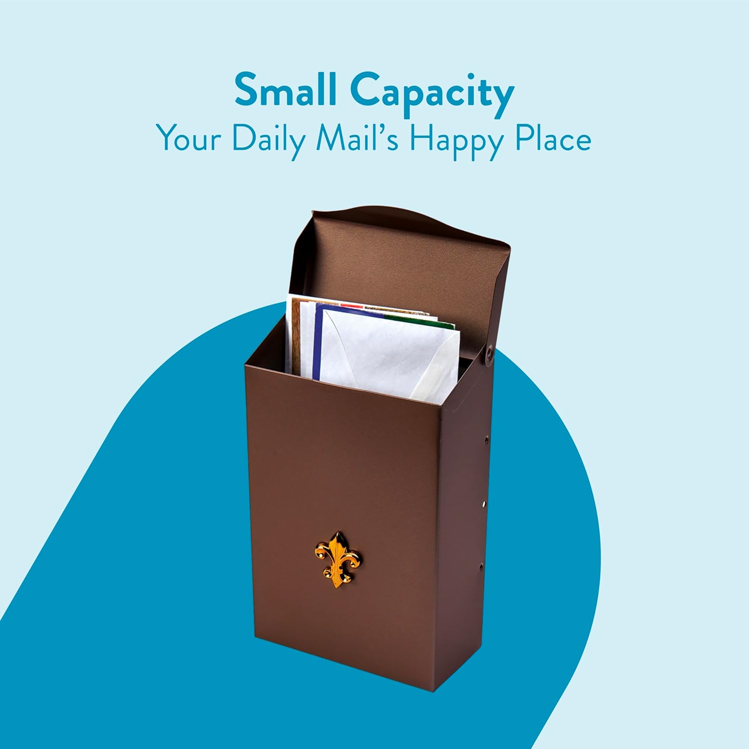 Architectural Mailboxes City Classic Wall Mount Mailbox, Bronze, Small | Galvanized steel build for outside with weather-resistant outdoor construction and a rust-resistant powder-coat finish.