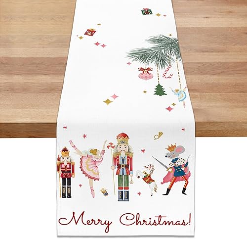 Miniatura 7 de Bonhause Camino de mesa de feliz cumpleaños de 13 x 72 pulgadas, globos para tartas, regalos, cocina, comedor, decoración de cumpleaños para