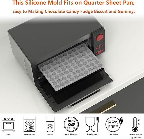 Miniatura 9 de Molde para dulces de Halloween, moldes de silicona con 70 mini cavidades de búho, moldes de truco o trato para Halloween, molde de búho de grado