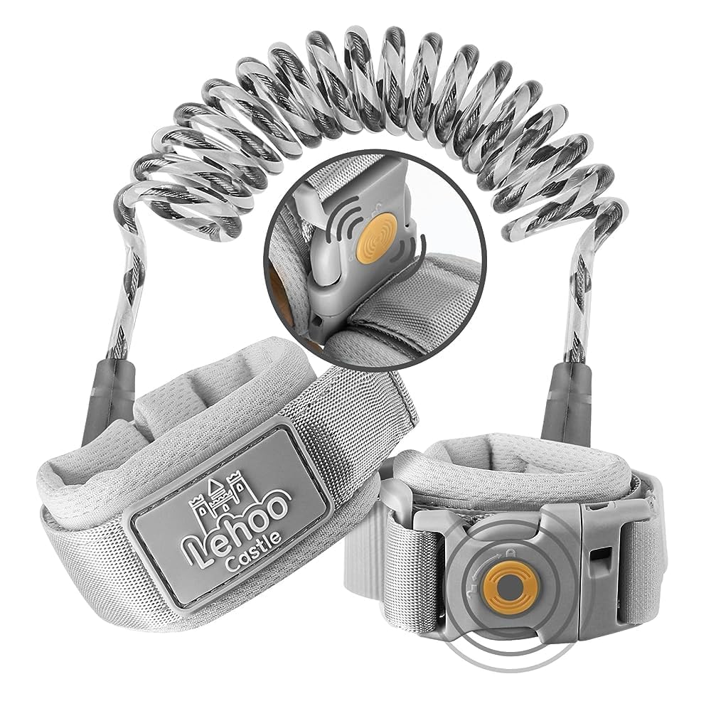 Lehoo Castle Kinderleine, 1,5M Sicherheitsleine Kinder, Grau