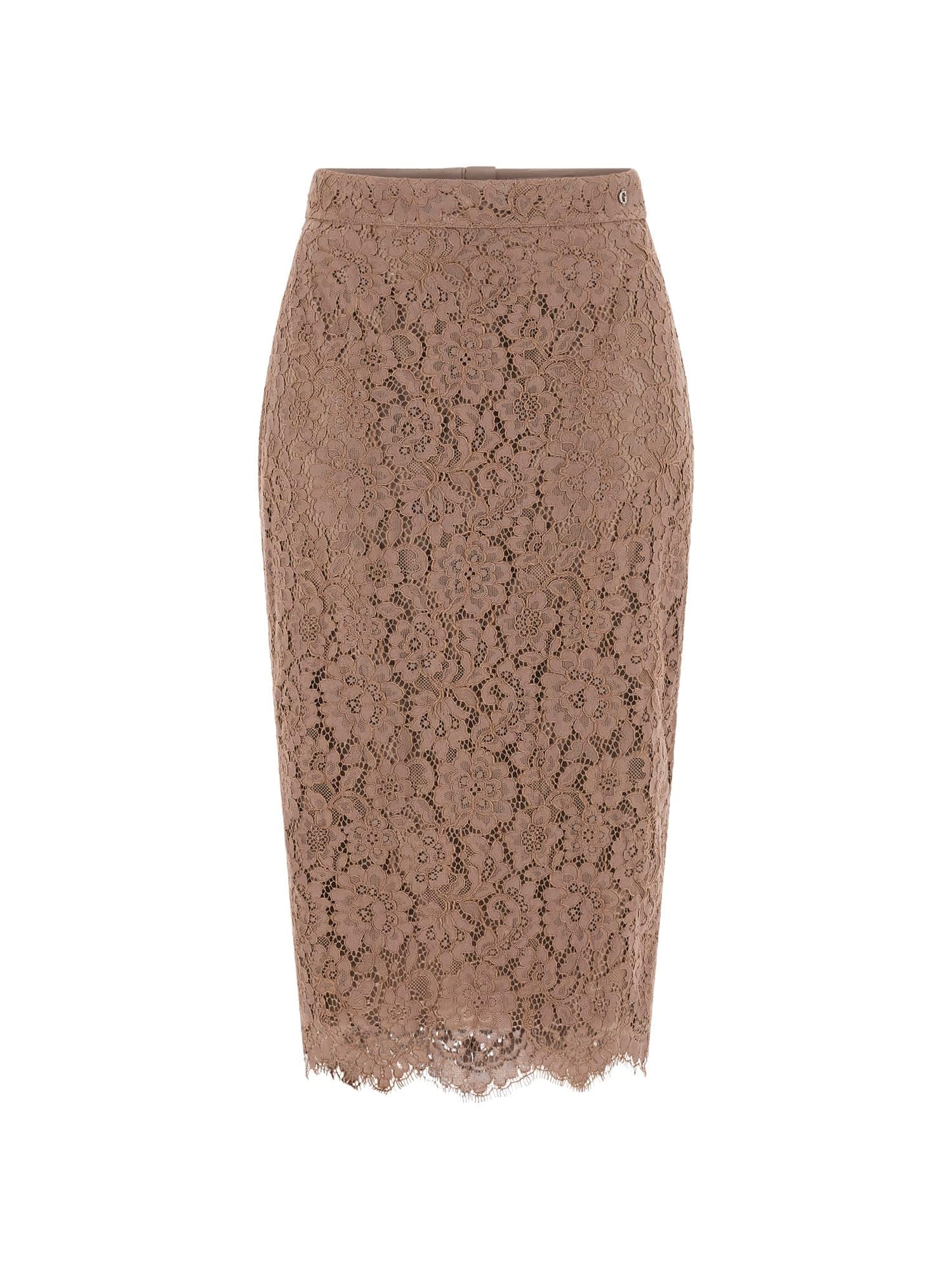 GUESS Womens Josiane Pencil Lace Skirt