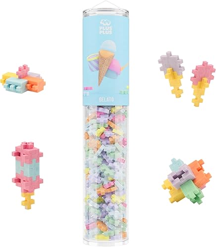 Miniatura 24 de Plus Plus Bloques de construcción entrelazados de 240 piezas para niños, juguetes de conexión de extremo abierto, mini manipulativos Stem Bin