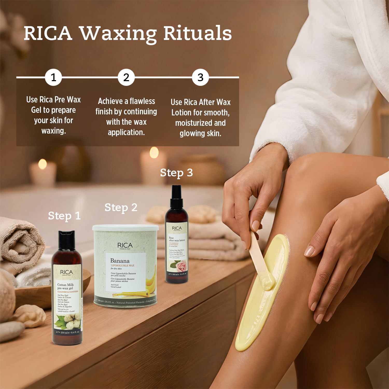 Rica Banana Liposoluble Painless Hair Removal Wax For Men & Women| Quick & Easy Tan Removal Waxing for Dry Skin| 800 ml, Pack of 1 4
