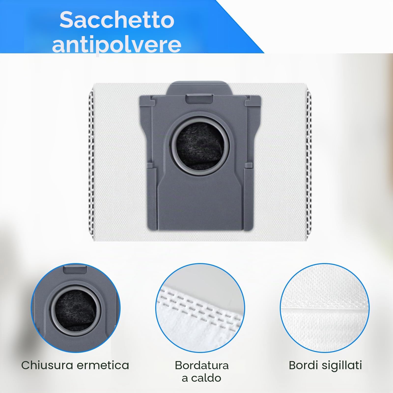 Set di accessori per Dreame D20 Pro Plus robot aspirapolvere. 2 spazzole principali, 4 filtri Hepa, 4 cuscinetti tergicristalli, 4 spazzole laterali, 4 sacchetti per la polvere, 1 spazzola