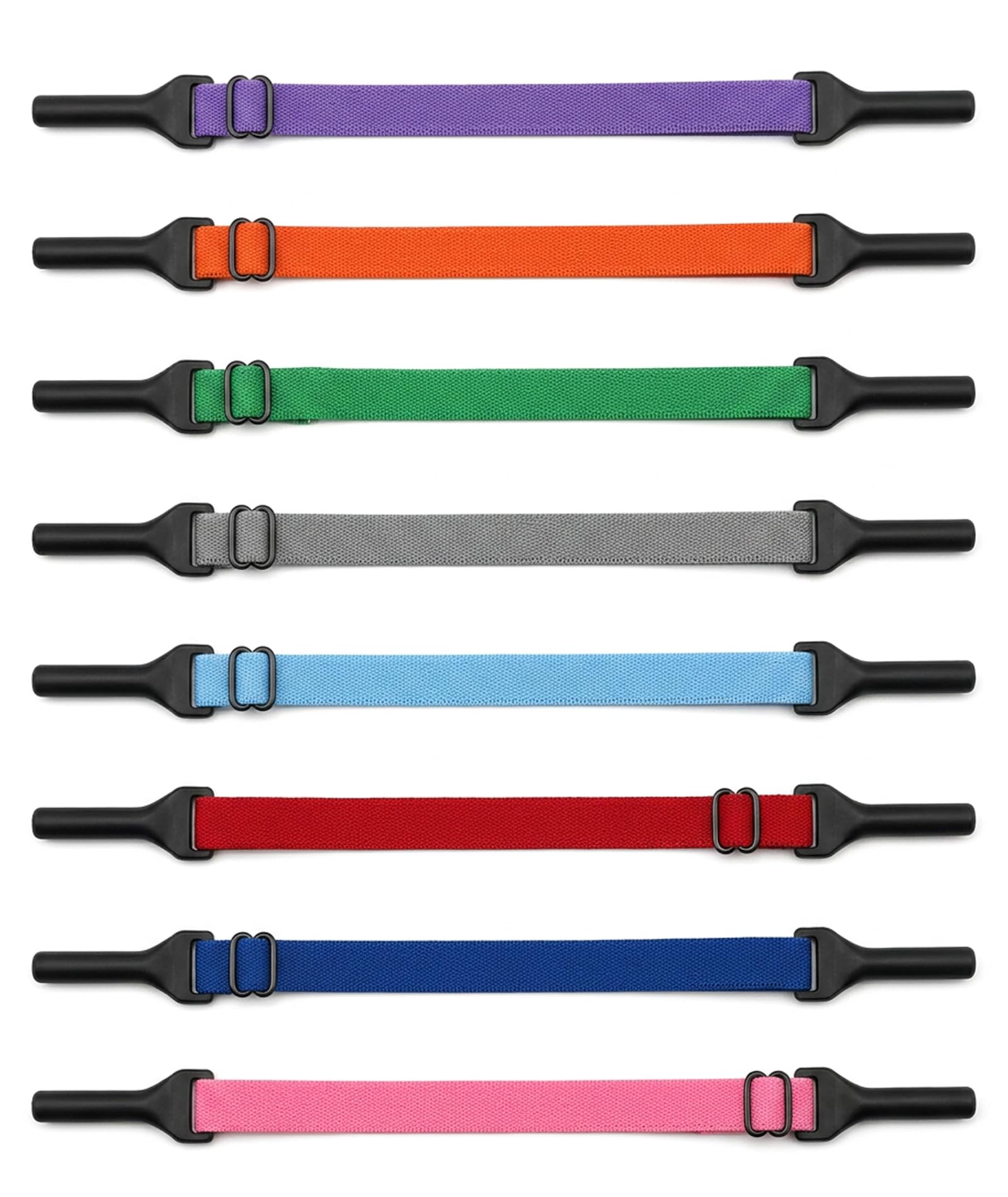 8PCS Spectacle Holder, Specs Holder Strap, 8-Piece Adjustable Eyewear Retainer Set for Fit, Spectacle Chain for Women, Orange Light Purple Green Grey Navy Sky Blue Red Rose Red-image-24
