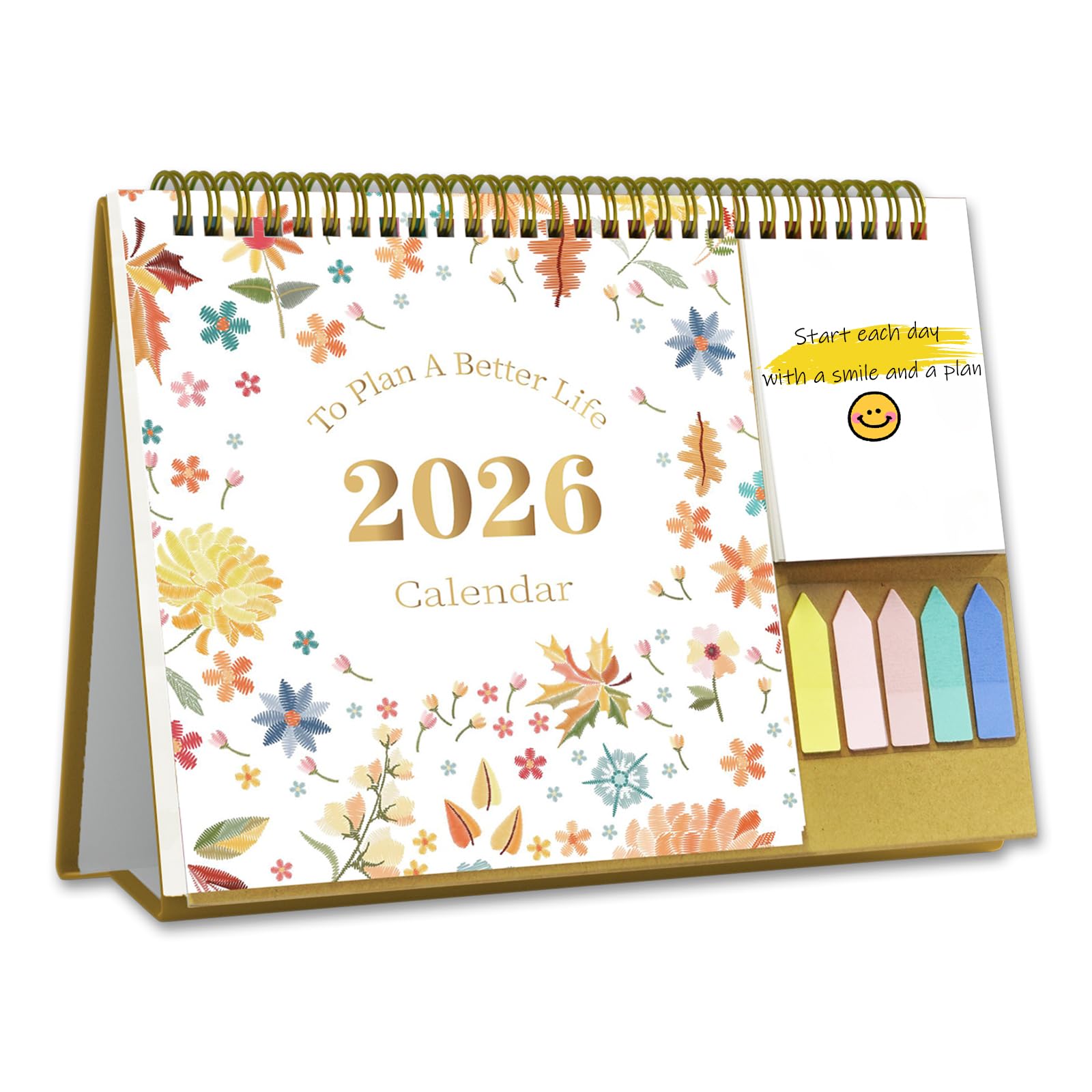 Mały kalendarz biurkowy 2024, miesięczny kalendarz na biurko z kieszonką, styczeń 2024 - grudzień 2024, 20 cm x 25 cm, stojący kalendarz z klapką ze stroną listy rzeczy do zrobienia, osobisty