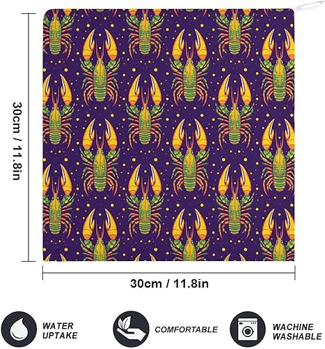 Miniatura 2 de Decorative Hand Towels for Bathroom - Retro Lobster Print Soft Absorbent Small Bath Hand Towels for Kitchen, Farmhouse, Spa, Hotel, Guest Tea and