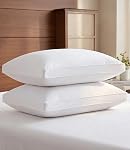 Bed Pillows for Sleeping Queen Size - Set of 2, Soft & Fluffy with Down Alternative Filling - Hotel Luxury Quality, Gusseted Pillow for Back, Stomach & Side Sleepers - Breathable, Comfy & Cozy - White