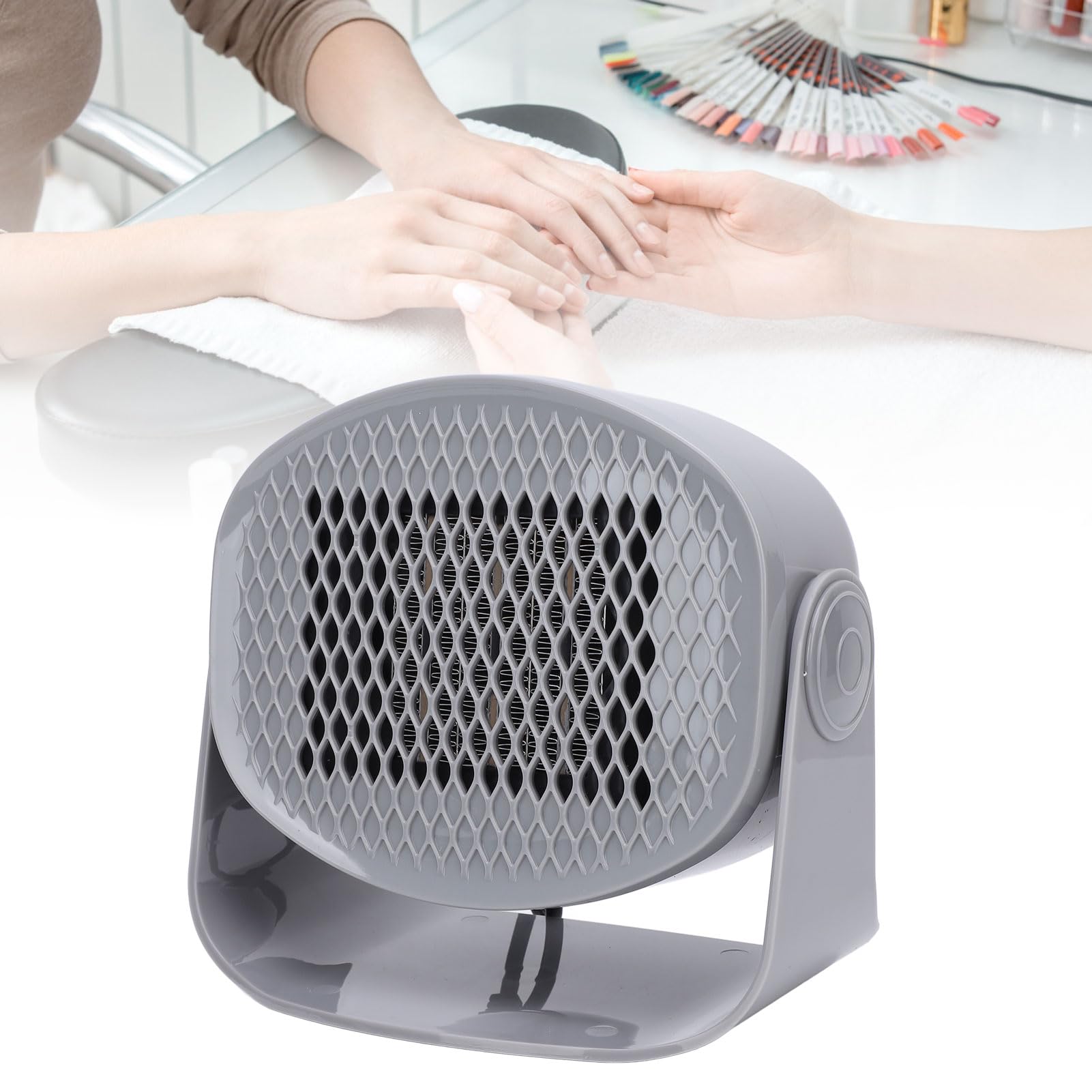 Essiccatore per unghie ad aria, 300 W, 600 W, 2 ingranaggi regolabili, girevole, ventola per asciugatura calda e fredda, con sensore automatico, asciugatura rapida per unghie e piedi, smalto normale