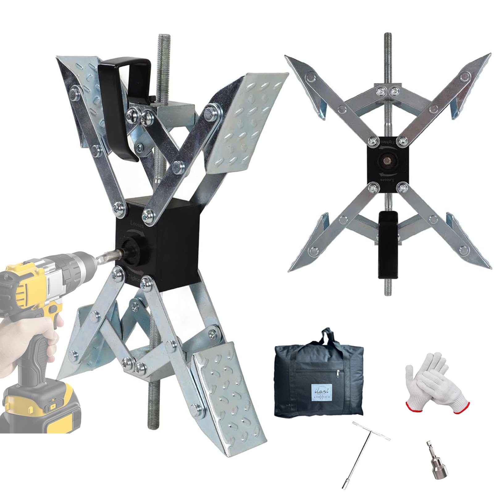 Photo 1 of QGKPL 2 Pack RV Stabilizer Wheel Chock, X-Shaped Dual Axel RV Travel Trailer Camper Tire While Camping, X-Chock Wheel Stabilizer silver