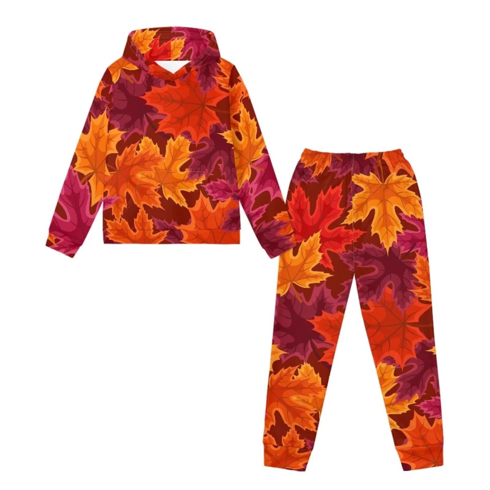 Coloranimal Ensemble de survêtement 2 pièces pour garçons et filles, tenue à manches longues, sweat à capuche, pantalon de sport