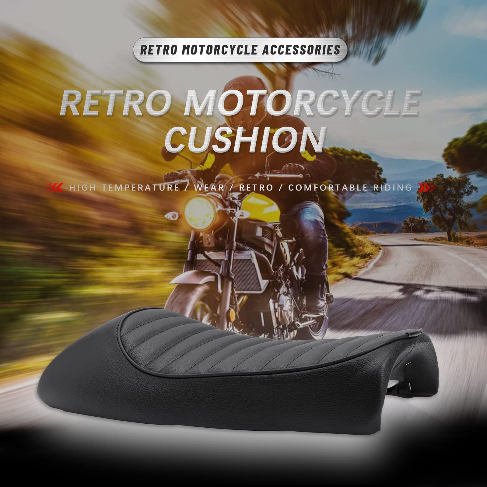 Nero Cafe Racer Sella Moto Vintage Gobba Sella Seduta Piatta Selleria Moto Staffa Di Montaggio Per CB125S CB550 CL350 450 CB CL