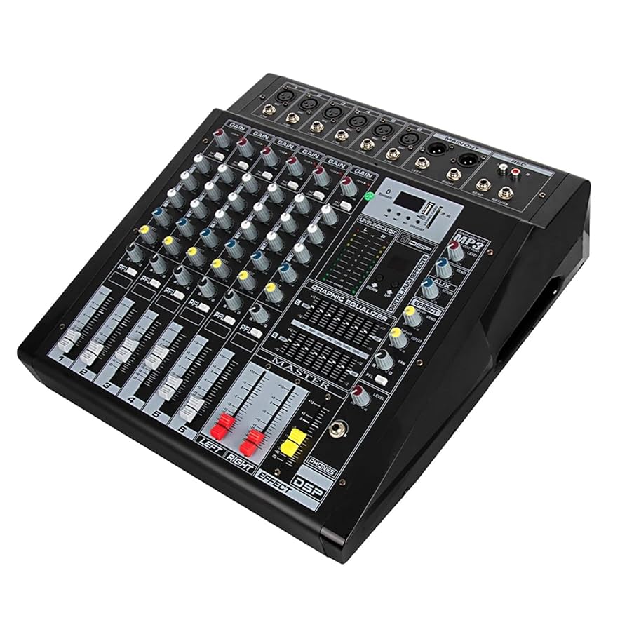 Amazon.com: DJ Mixer, 6 Channel Professional Mixer With