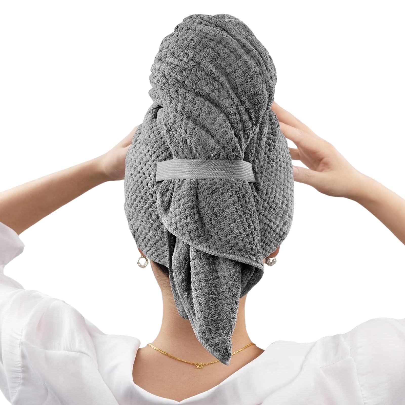 Limtula Absorbent Microfiber Hair Wrap, Fast Drying Towels for Curly Hair, Gentle AntiFrizz Turbans Towels