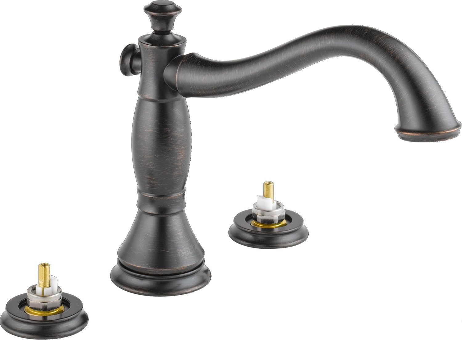Delta T2797-RBLHP Cassidy 3-Hole Roman Bathtub Faucet Trim without Handles, Venetian Bronze