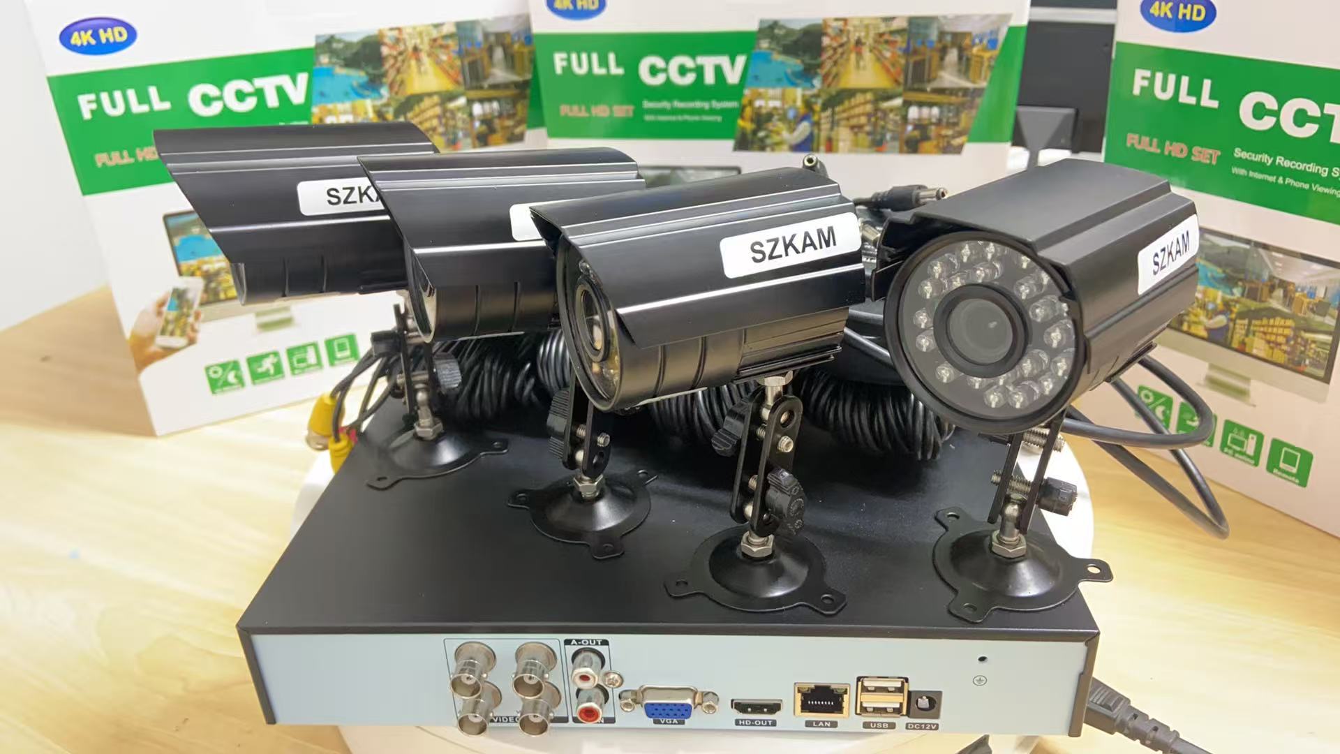 Amazon.com : 4CH DVR Wired CCTV Security System with 4pcs 1080P