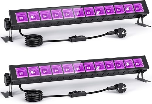 Set of 2 45 W UV LED Black Light Bar 395 nm Black Light Lamp