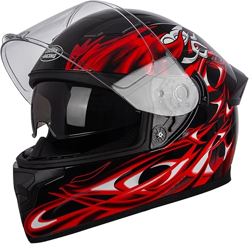 Miniatura 5 de Cascos de motocicleta de cara completa para bicicleta de calle, casco de motocicleta para adultos, cascos aprobados por DOT, F-700