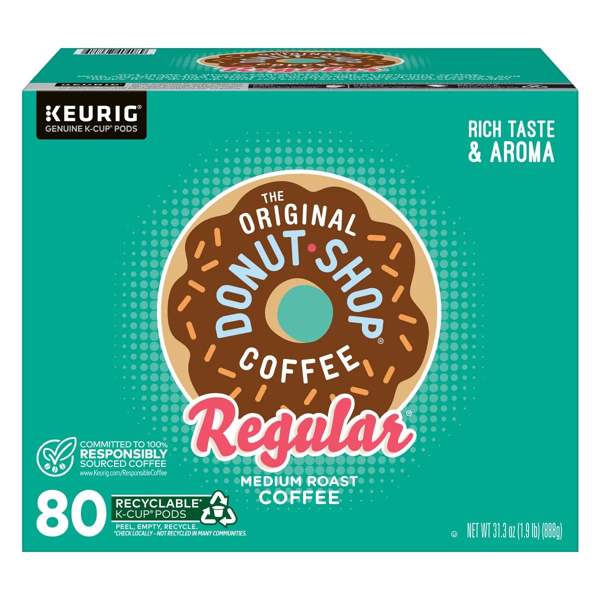 Regular, Single-Serve Keurig K-Cup Pods, Medium Roast Coffee Pods, 100 Count (Box of 1)