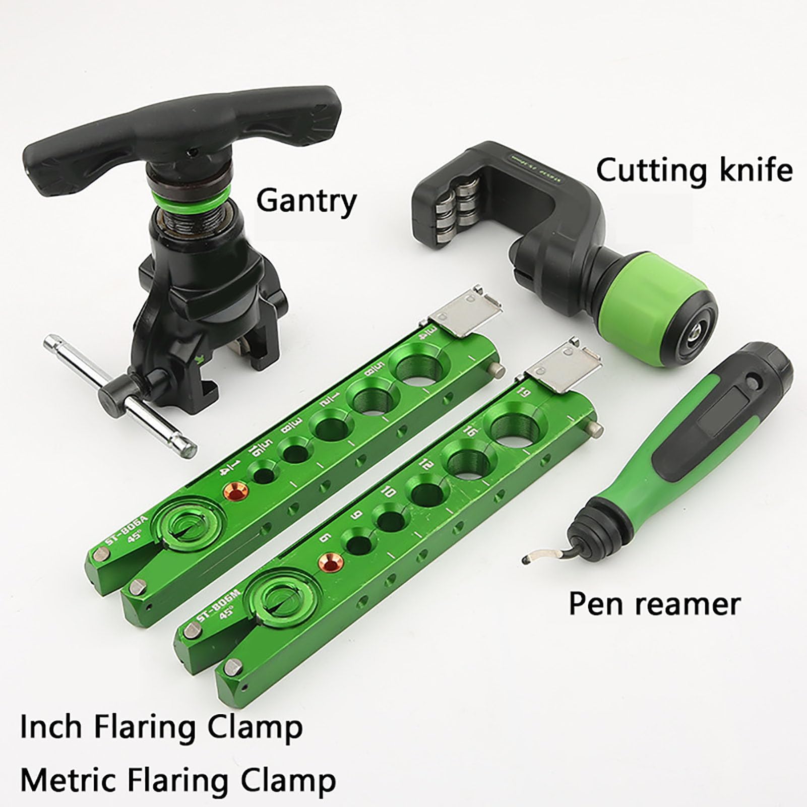 Kit de Herramientas para abocardar tuberías con cortatubos y Herramienta de desbarbado, Herramienta de abocardado excéntrica para tuberías, Herramientas Esenciales para una fácil instalación.