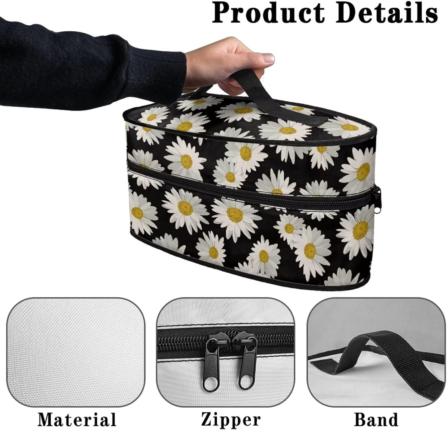 Daisy Iron Bag Storage Bag with Thick Padding Handheld Steamer Holder Garment Steamer Case for Home, Outdoor, Travel