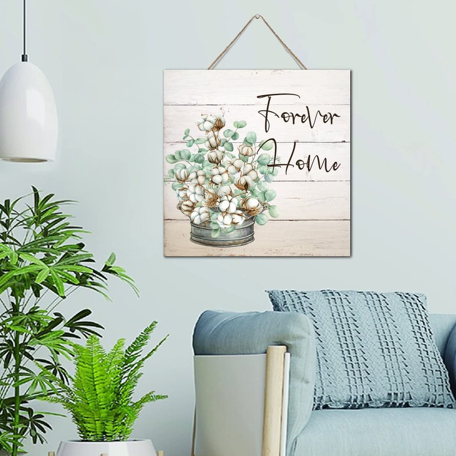 Décoration murale en bois floral Forever Home de 30,5 cm pour habiller une entrée de maison