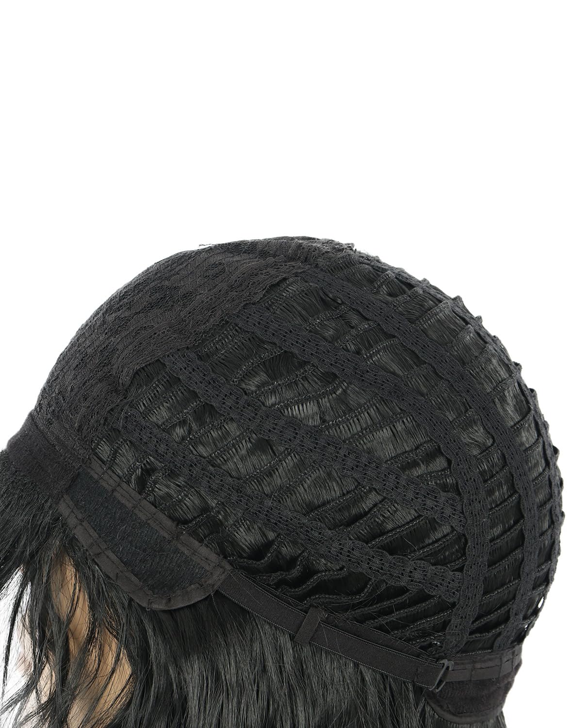VGbeaty 70s 80s Punk Rocker Party California Wig Men Women Long Wave Black Halloween Costume Cosplay Wig