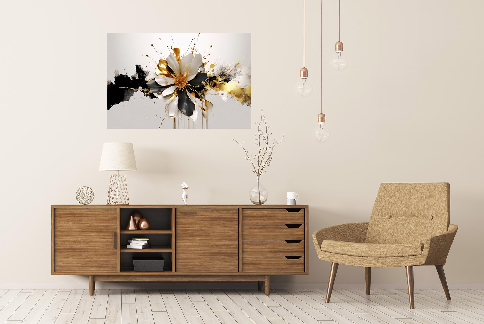 islandburner Prime XXL Bild Poster Aquarell Design Hochzeitsbanner Premium Bilder Fotodruck