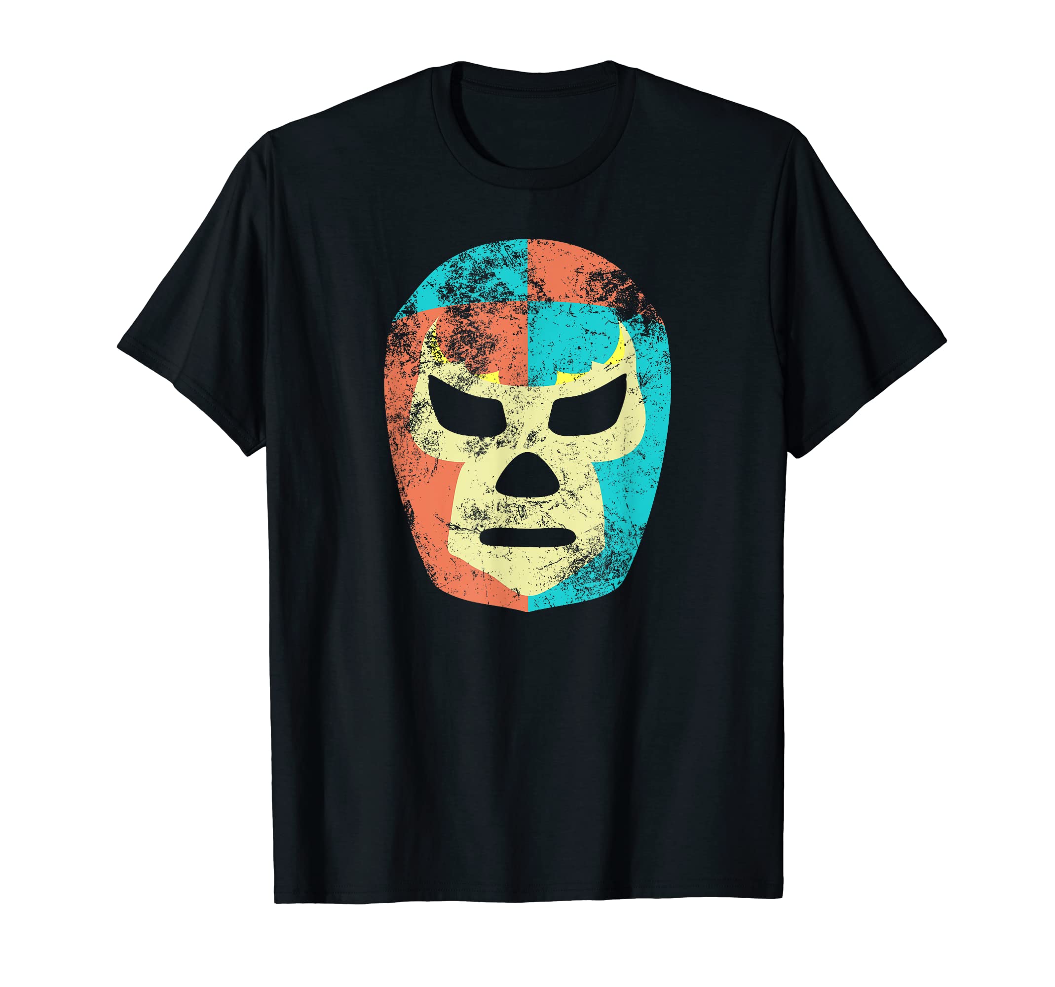 Retro Wrestling Mask Mexican Lucha Libre Luchador T-Shirt