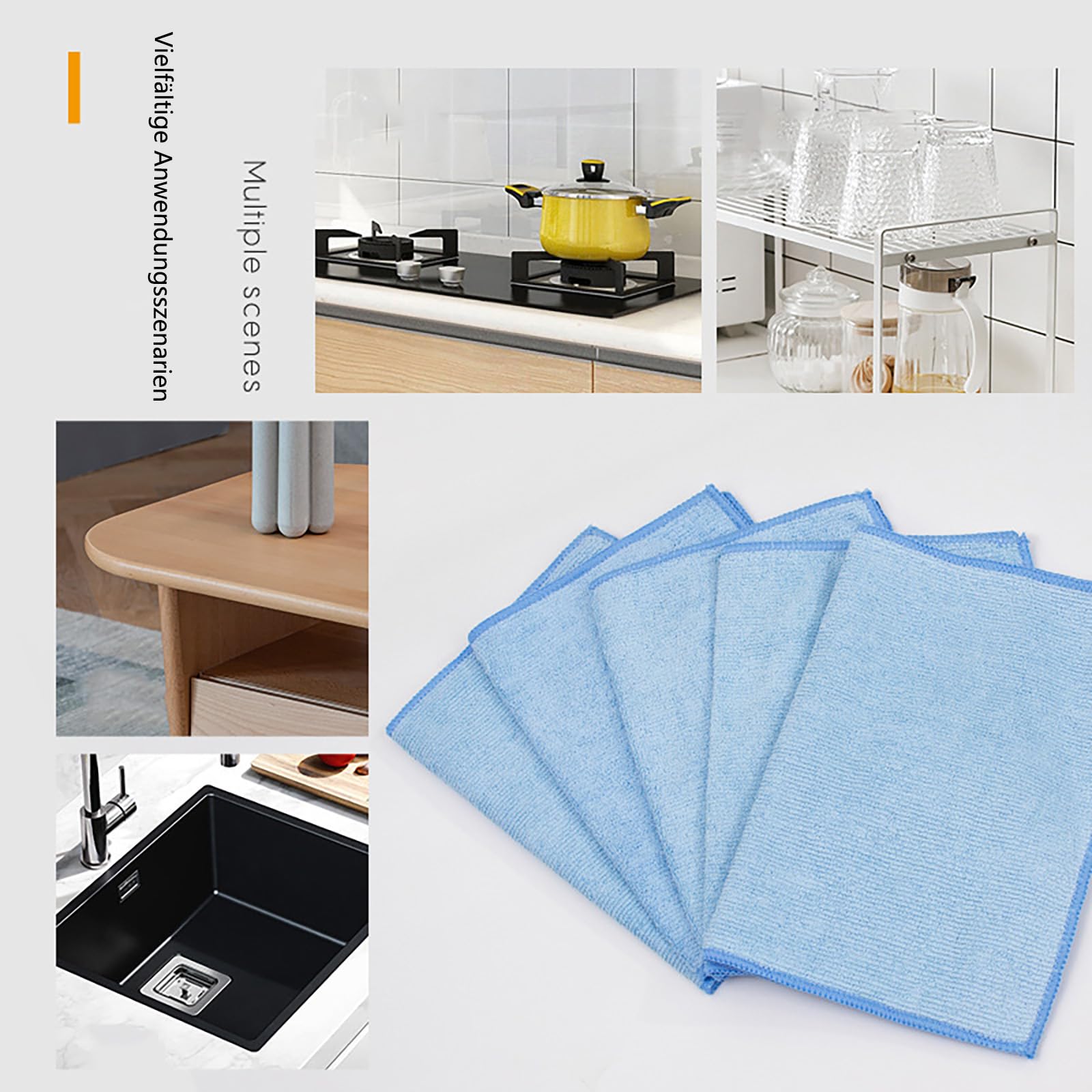 40 X 60CM Allzweck Mikrofasertücher Putztücher Microfasertuch Lappen | Allzweck Microfasertuch 4 Farben Mikrofaser Reinigungstücher Mikrofasertücher Putztücher Für Fenster Glas Brille Küche