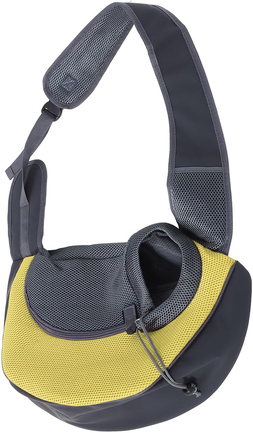 Small Dog Sling Carrier Breathable Mesh Pet Shoulder Bag Adjustable Strap Outdoor Use Feline Carrying Sling for Puppies and Small Dogs