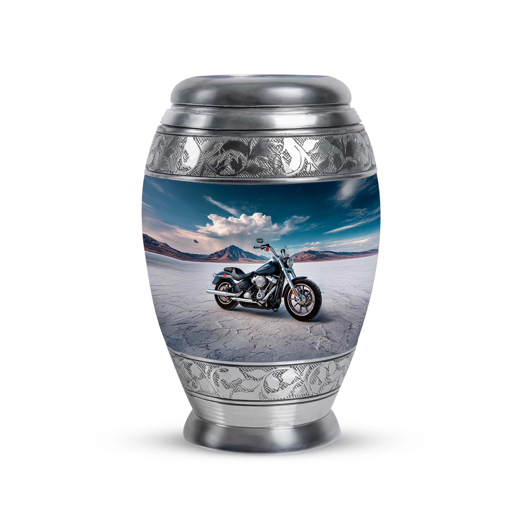 LEXFAY Motorcycle Cremation Urn for Human Ash - Decorative & Memorial Urn for Human Remains - Cremation Urns for Mom & Dad Ash - Handcraft Urns for Male Ashes - Small Keepsake 3 Inch Pack of 1
