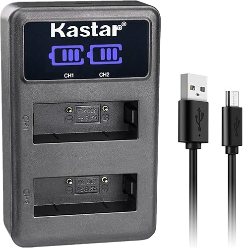 Kastar BLS-50 LED2 Cargador de batería USB compatible con Olympus Pen E-P1, E-P2, E-P3, E-P7, E-PL1, E-PL1s, E-PL2, E-PL3, E-PL5, E-PL6, E-PL7,