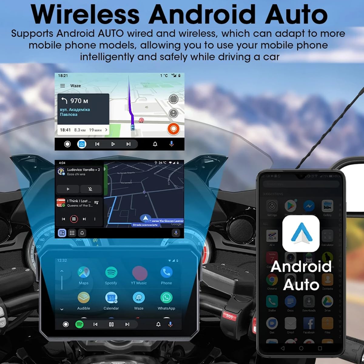 INTERPHONE SYNC70E Essential Motorfiets Carplay voor Apple en