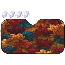 Foldable Windshield Sunshade,Autumn Maple Foliage