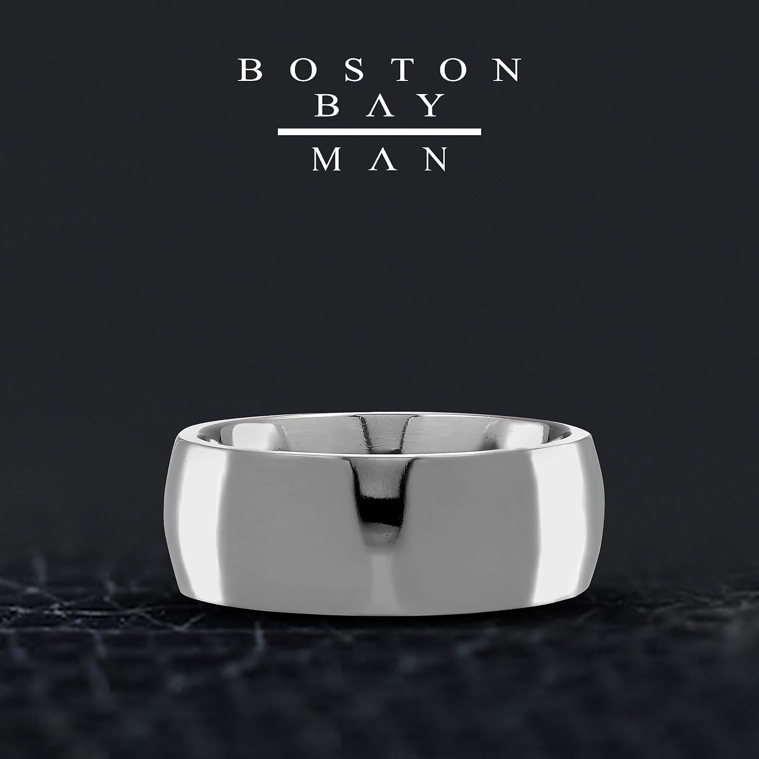 Boston Bay Diamonds Tantalum Comfort Fit Mens Wedding Band or Fashion Ring - 7mm & 8mm - Choice of Style
