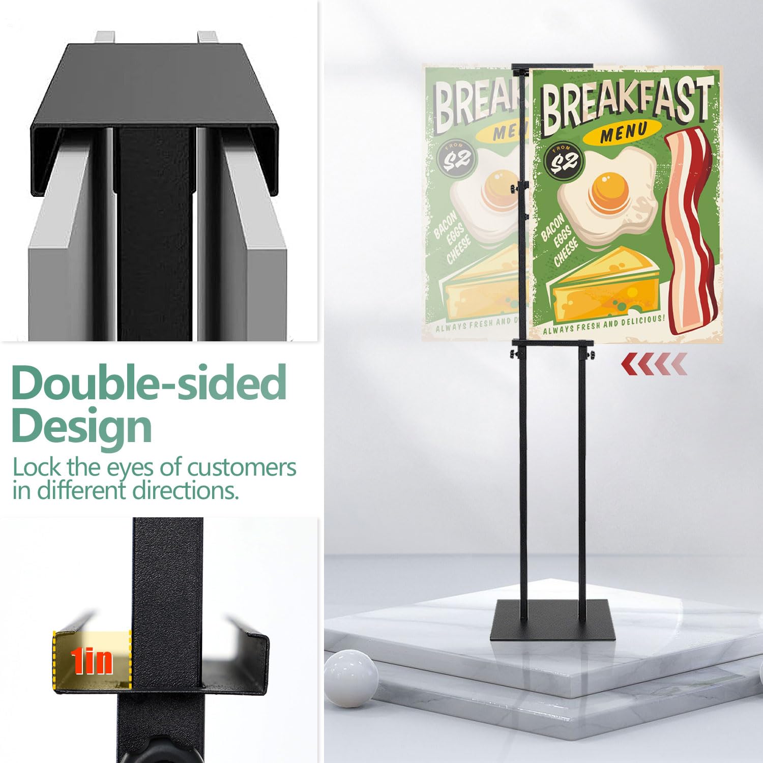 Amazon.com: Heavy Duty Poster Stand, Double-Sided Display for