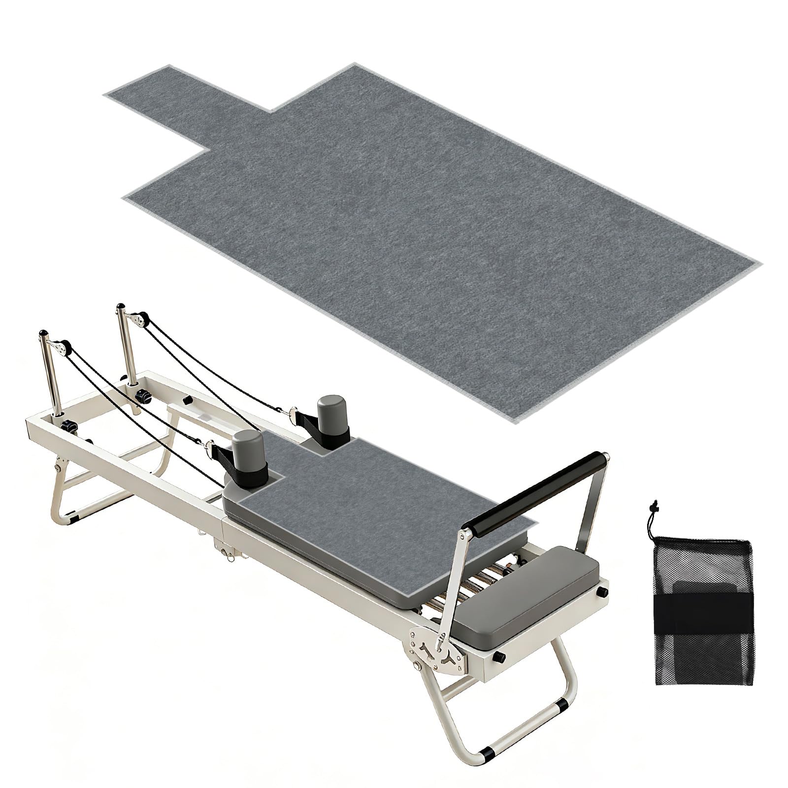 Asciugamano per Pilates Reformer, portatile, assorbe il sudore, tappetino da pilates Reformer, accessorio antiscivolo per gli appassionati di yoga e fitness