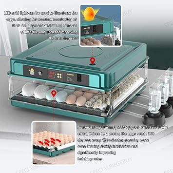 36 Eggs Incubator with Automatic Egg Turning, Auto Humidification System Installed, Suitable For Hatching Chicken And Quail Fertile Eggs