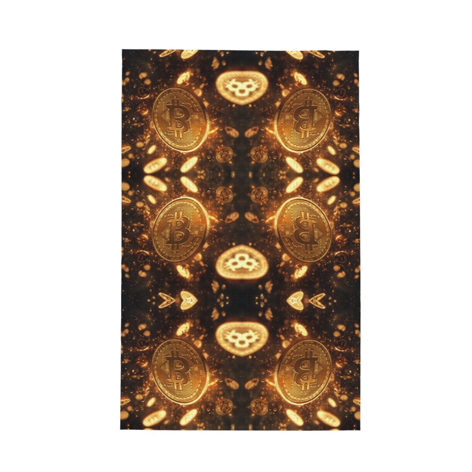 SXZVVBN Scattered Gold Coins Super Absorbent Microfibre Waffle Towels Fast Drying Dish Cloths Home Cafe Barista